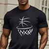 Mens  Unisex Basketball Print TShirt Oneck Short Sleeve Casual Top