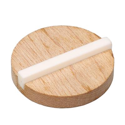Guitar Resonator Biscuit Replacement Maple Wood Biscuit with Ox Bone Saddle for Single Cone Resonator GK999B