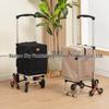 Compact Aluminum Stair-Climbing Shopping Cart with Cloth Bag and Pull Rod