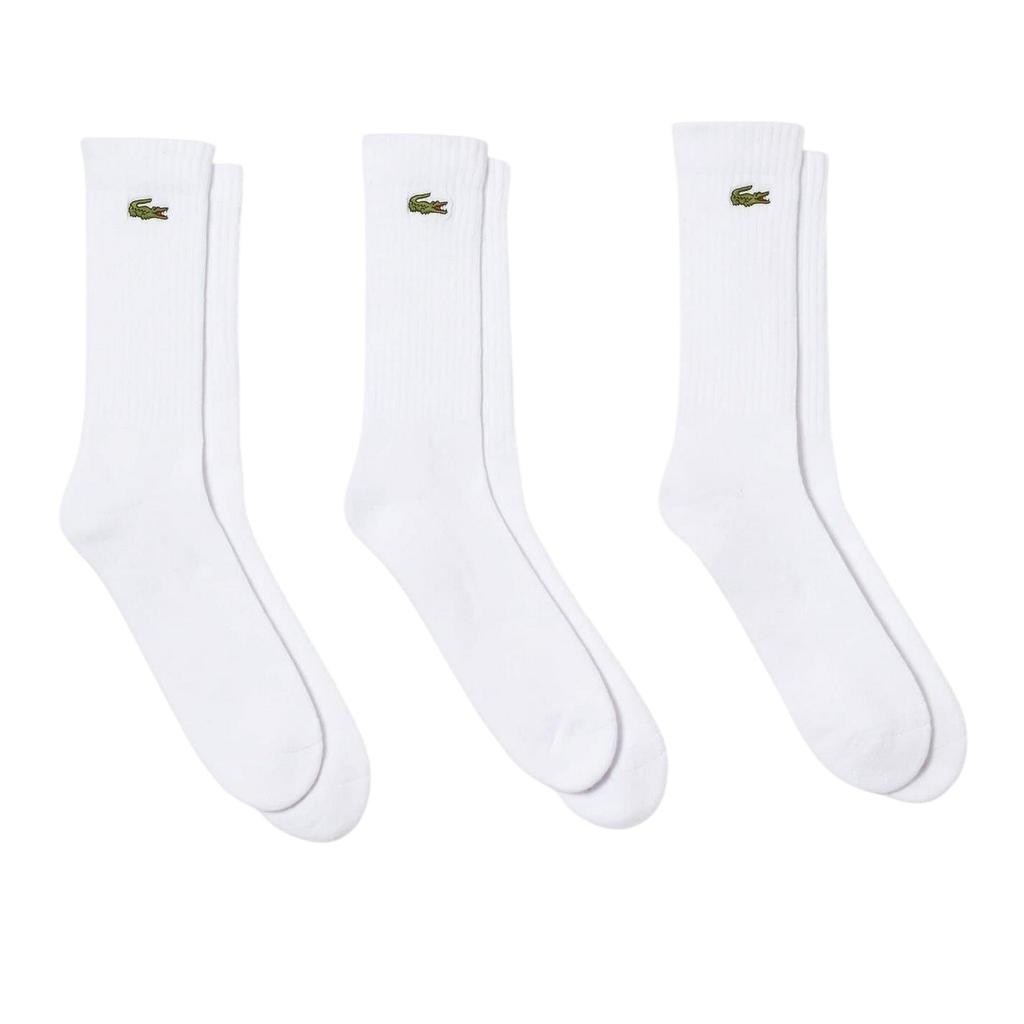 Lacoste Unisex Adult Logo Cotton Crew Socks (Pack of 3)