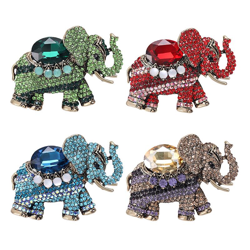 Delicate Elephant Brooch for Men Women Cute Animal Rhinestone Brooches Pins Jewelry Accessories Party Gifts