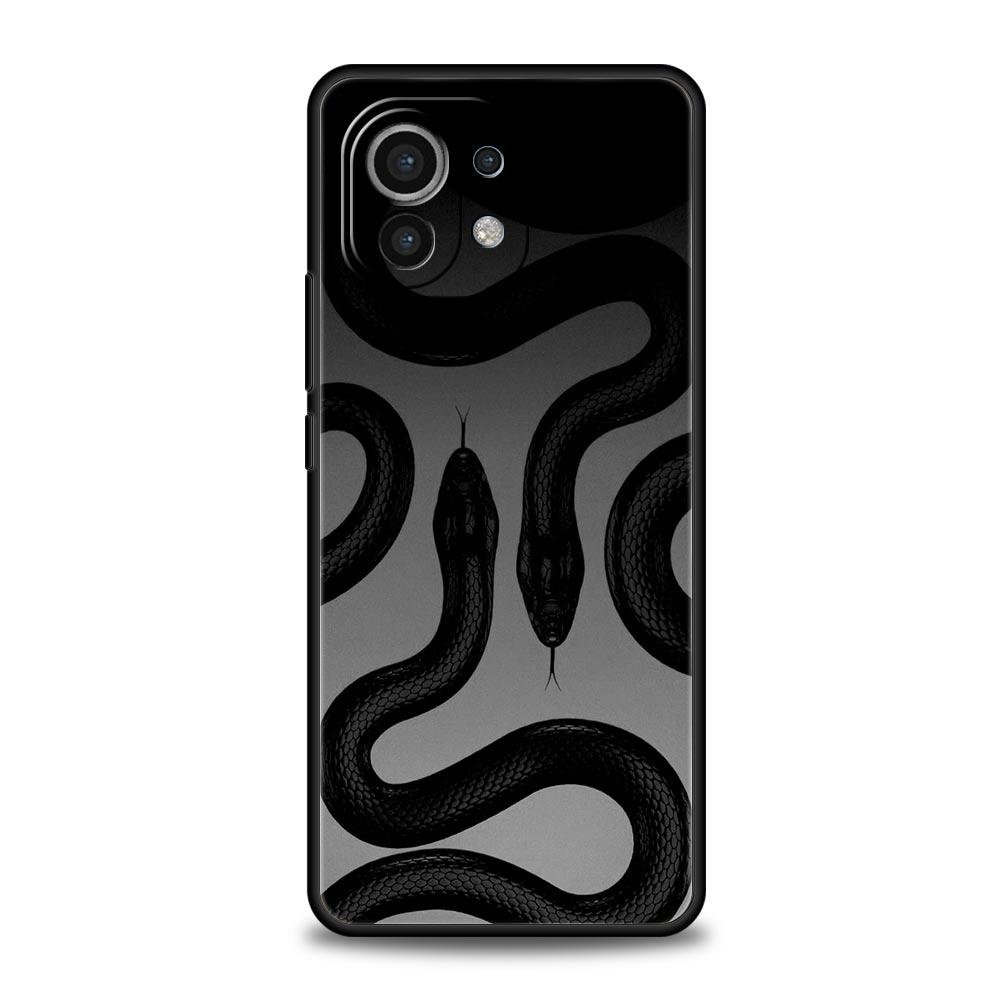 Blossom Pink Snake Phone Case For Xiaomi Mi 17 15T 15 14 14T 13T 12T Pro 12 13 Lite 5G 11T Poco X6 X7 X5 Pro Soft Cover