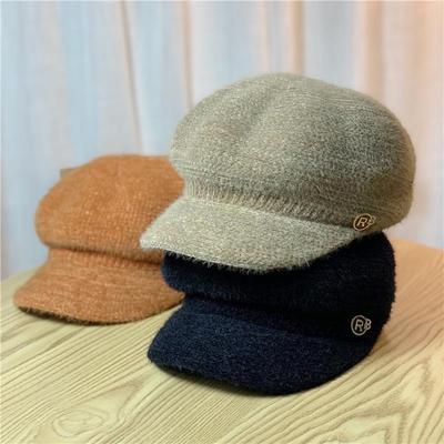 Delicate Wool Blended Hat  Thickened Beret Large Brim Octagonal Hat for Women Trendy Autumn and Winter Fashionable and Warm for Women