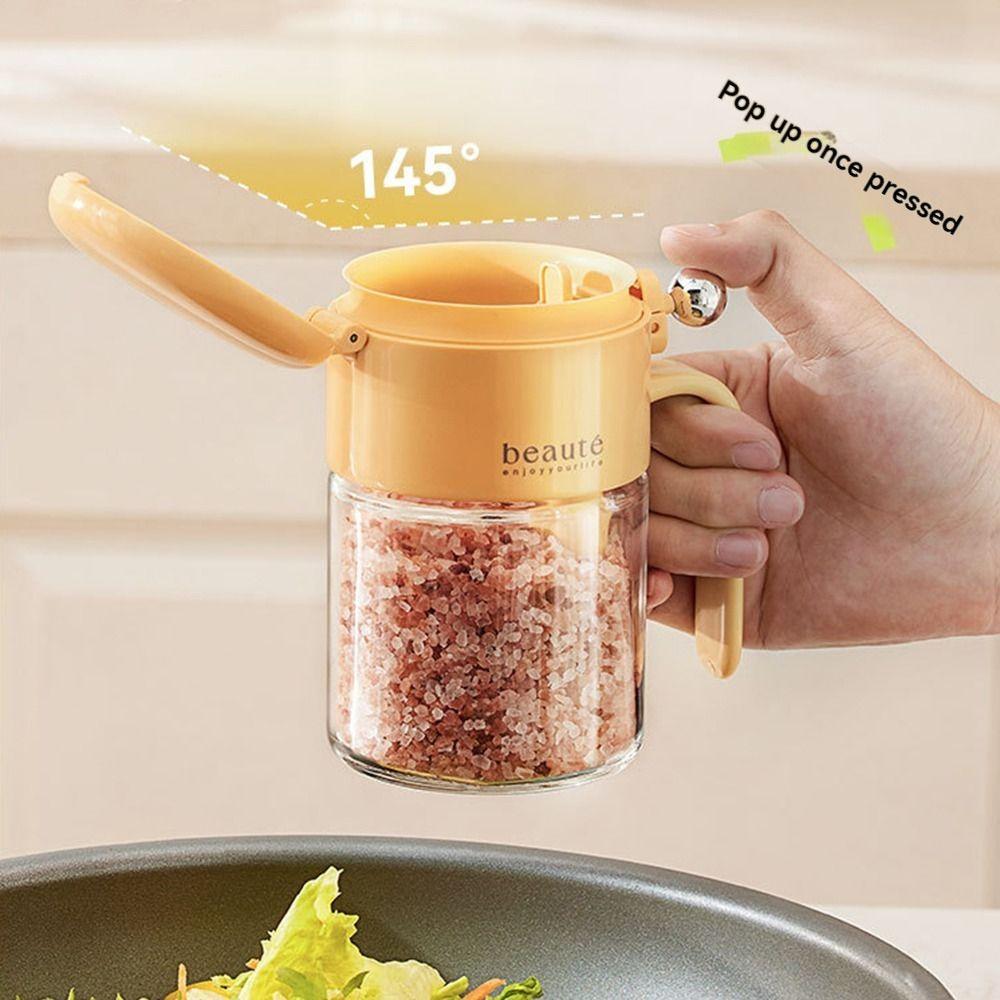 Leak-proof Sugar and Salt Container Push-type Condiment Storage Container  Restaurant