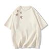 Cotton short-sleeved t-shirt women's print pattern literary niche design sense ins American retro oversize top tide