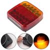 1set Wireless Magnetic Trailer Tail Light Waterproof Rechargeable Rear Taillight Signal Warning Brake Lamp Reflective Lens
