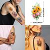 9pcs Temporary Tattoo Flower Bouquets Illustration Floral Arrangements Waterproof Long-lasting Body Stickers For Children