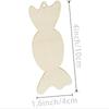 Diy Candy Wooden Handicrafts, Blank Wood Chip Decoration, Unfinished Candy Wood Chip Festival Decoration