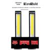 360° Folding Magnetic COB Handheld Work Light with Multi-functional Red Warning Light