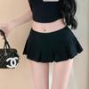 Spring/Summer Women's Trendy Low-Waist Pleated A-Line Skirt - Sexy, Slimming, and Flattering Short Wrap Skirt