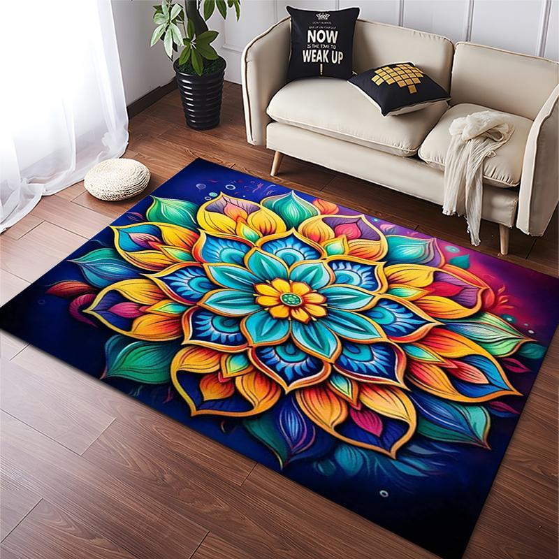 15 Size Mandala Flowers 3D Printed Carpet Rugs Living Room Bedroom Bedside Bathroom Home Decor Floor Mat Kids Room Non-slip Mat