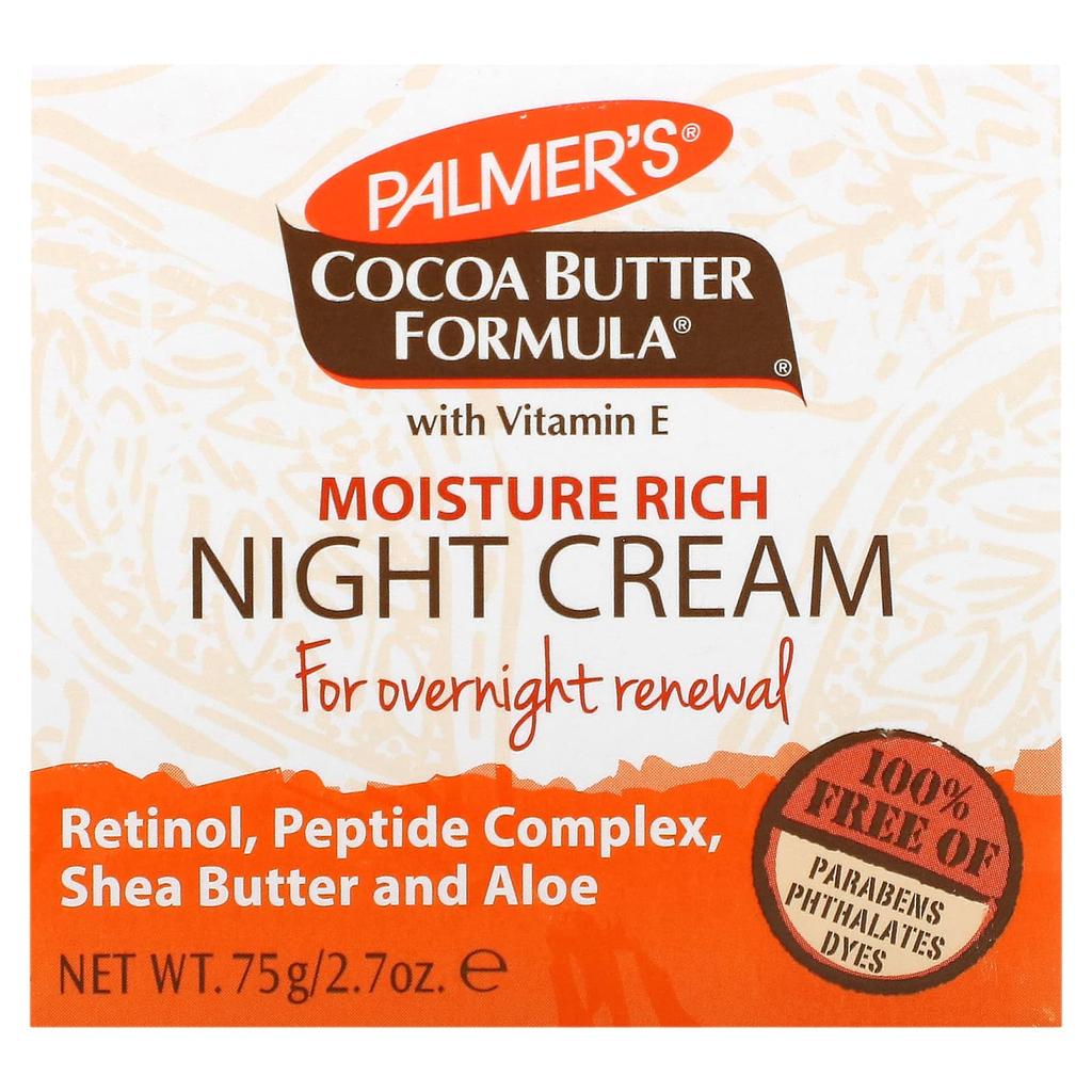 Palmer's Cocoa Butter Formula® with Vitamin E, Moisture Rich Night Cream, 75 G (2.7 Oz)