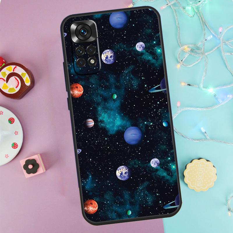 Magic Space Moon Planet Case For Xiaomi Redmi Note 9 10 11 12 13 14 Pro 9S 10S 11S 12S Redmi 14C 10C 12C 13C Cover