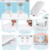 Slow-Close Square Toilet Seat Lid Cover Set Quick Release Thicken Replacement Universal Easy Installation for Home