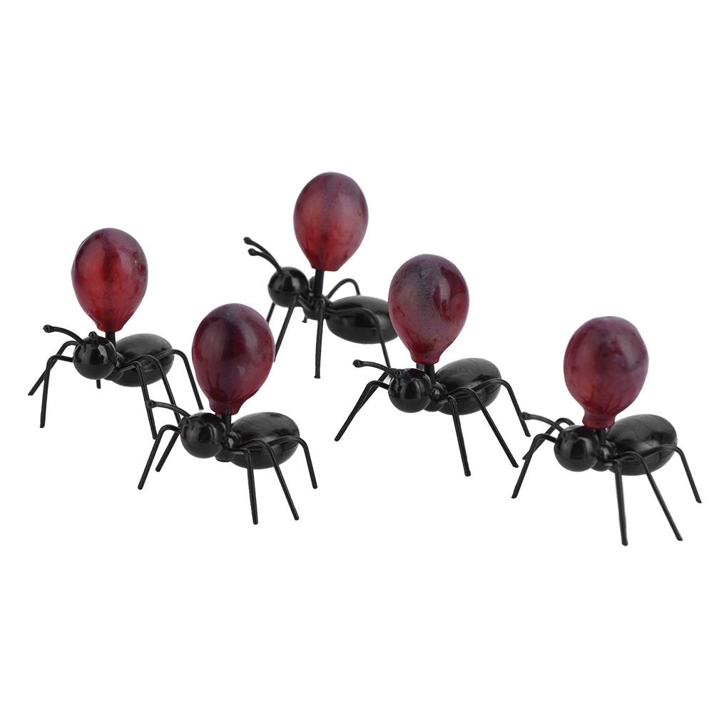 12 Stück Set Niedlich Umweltfreundlich Plastik Mini Ameise Obst Serviergabel Zuhause Küche Party Dekoration