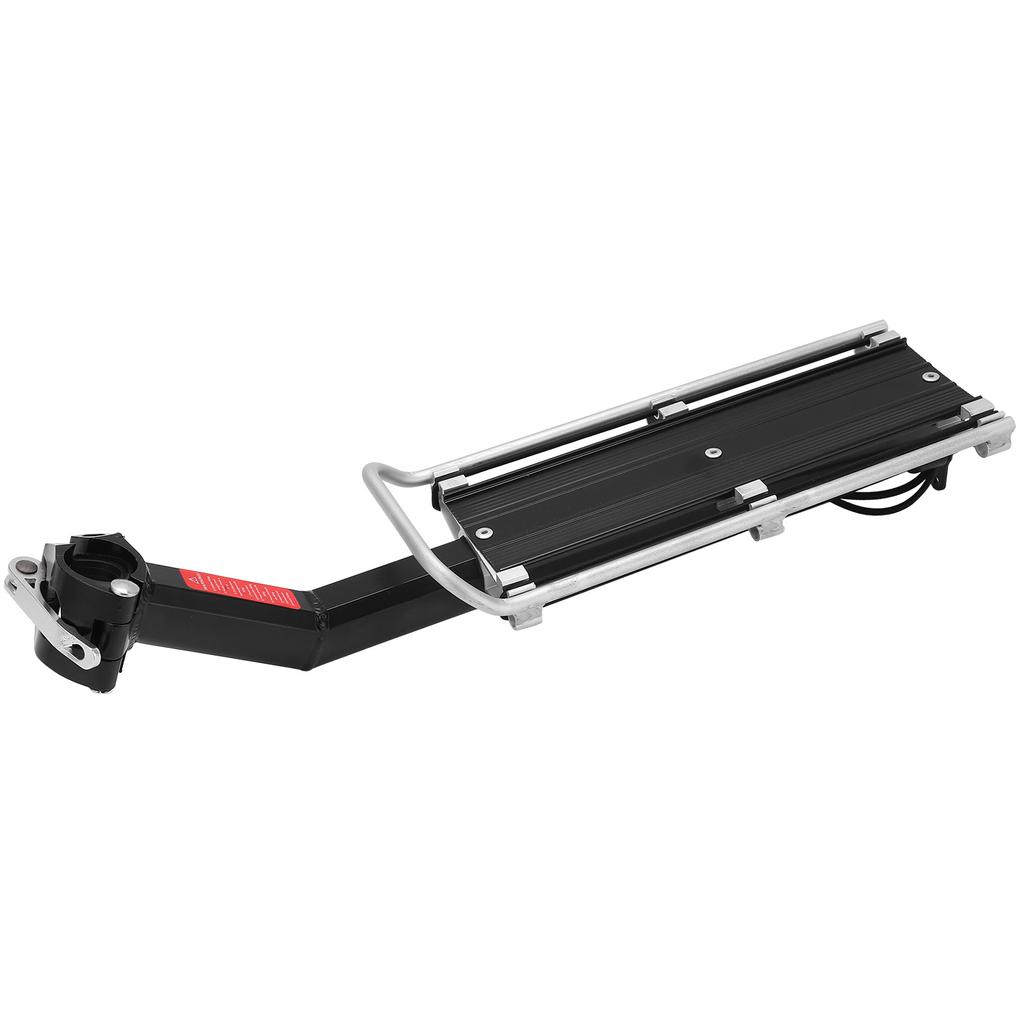 Bike Rear Rack Aluminum Alloy Detachable Manned Bicycle Cargo Rack with Tail Light for Universal