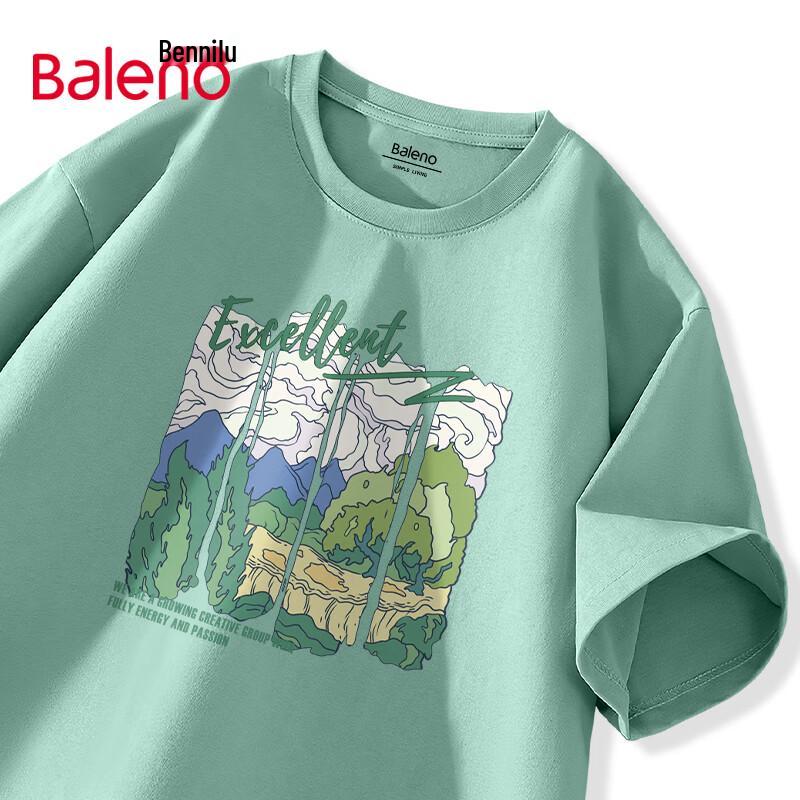 Baleno Men's Pure Cotton Oil Painting Print T-Shirt