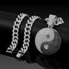 New Men's Hip Hop Cross-Border Trend Tai Chi Diamond Miami Cuban Necklace, Fashion Accessories