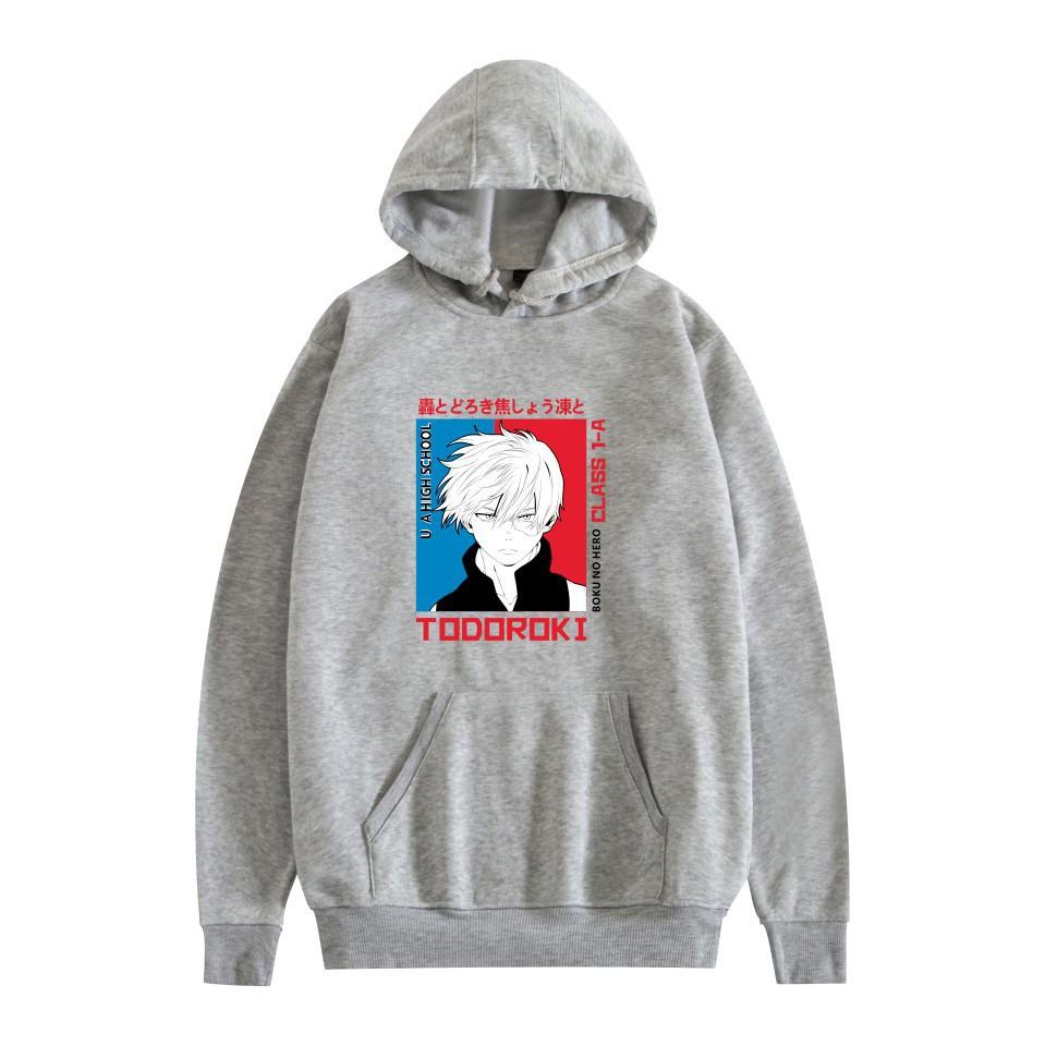 Anime Letter Print Hooded Autumn And Winter Sweater