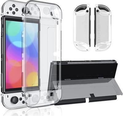 Elnicec Switch OLED Cover Latest Improved Clear TPU Separate Easy No Full Compatible with Nintendo Switch OLED Dock [2025 Model] Joy-Con (L)/(R)
