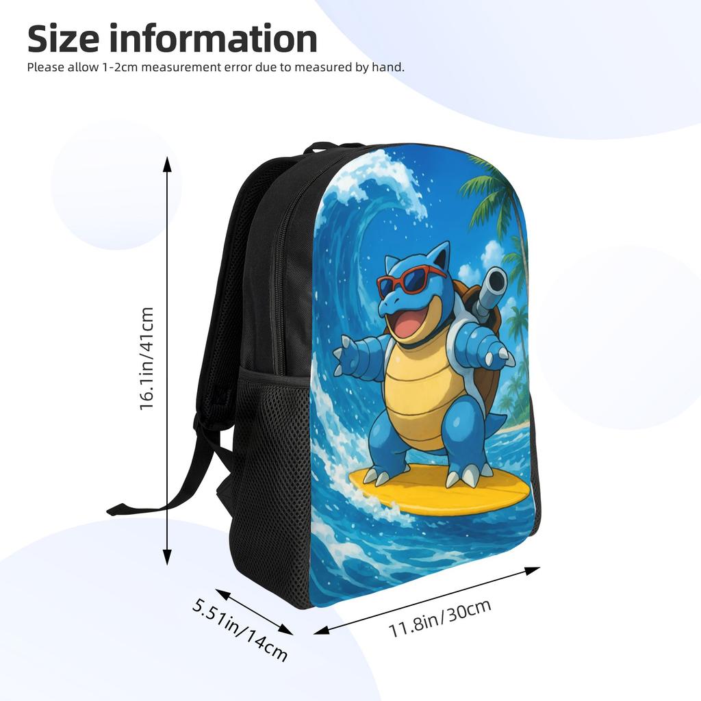 S-Squirtles Travel Backpack Women Men School Laptop Bookbag Cartoon College Student Daypack Bags