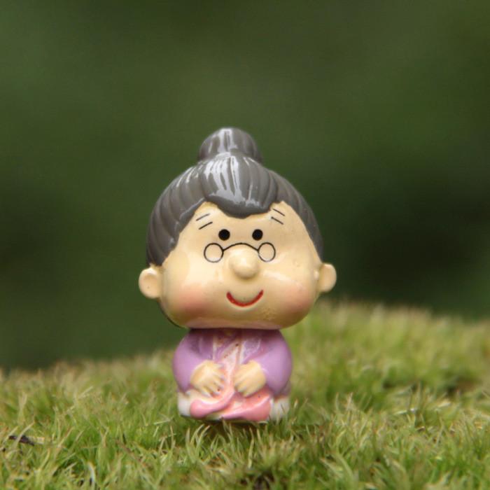 Cartoon Grandpa Cute Grandma Mini Model Ornament For Decoration Gardening