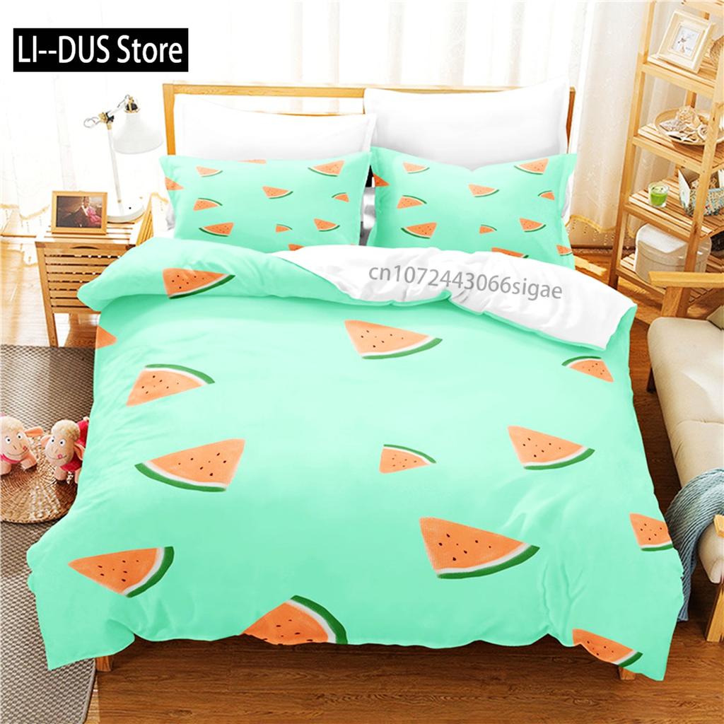 Watermelon Bedding Set Duvet Cover Set 3d Bedding Digital Printing Queen Size Bedding Set Fashion Design