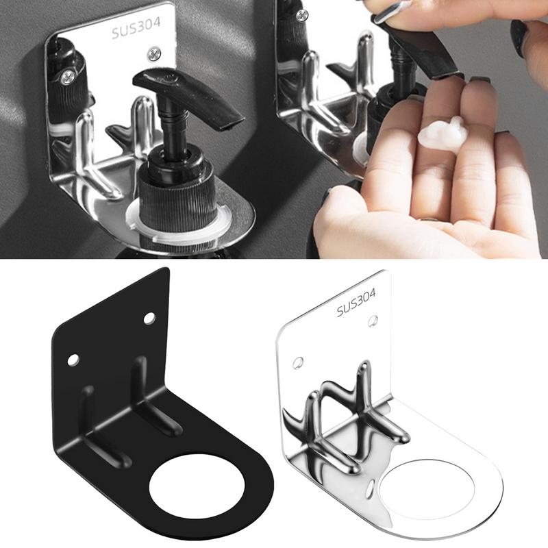 Stainless Steel Shower Gel Bottle Rack Shampoo Hanger Hooks Wall Mounted Universal Soap Dispenser Holders