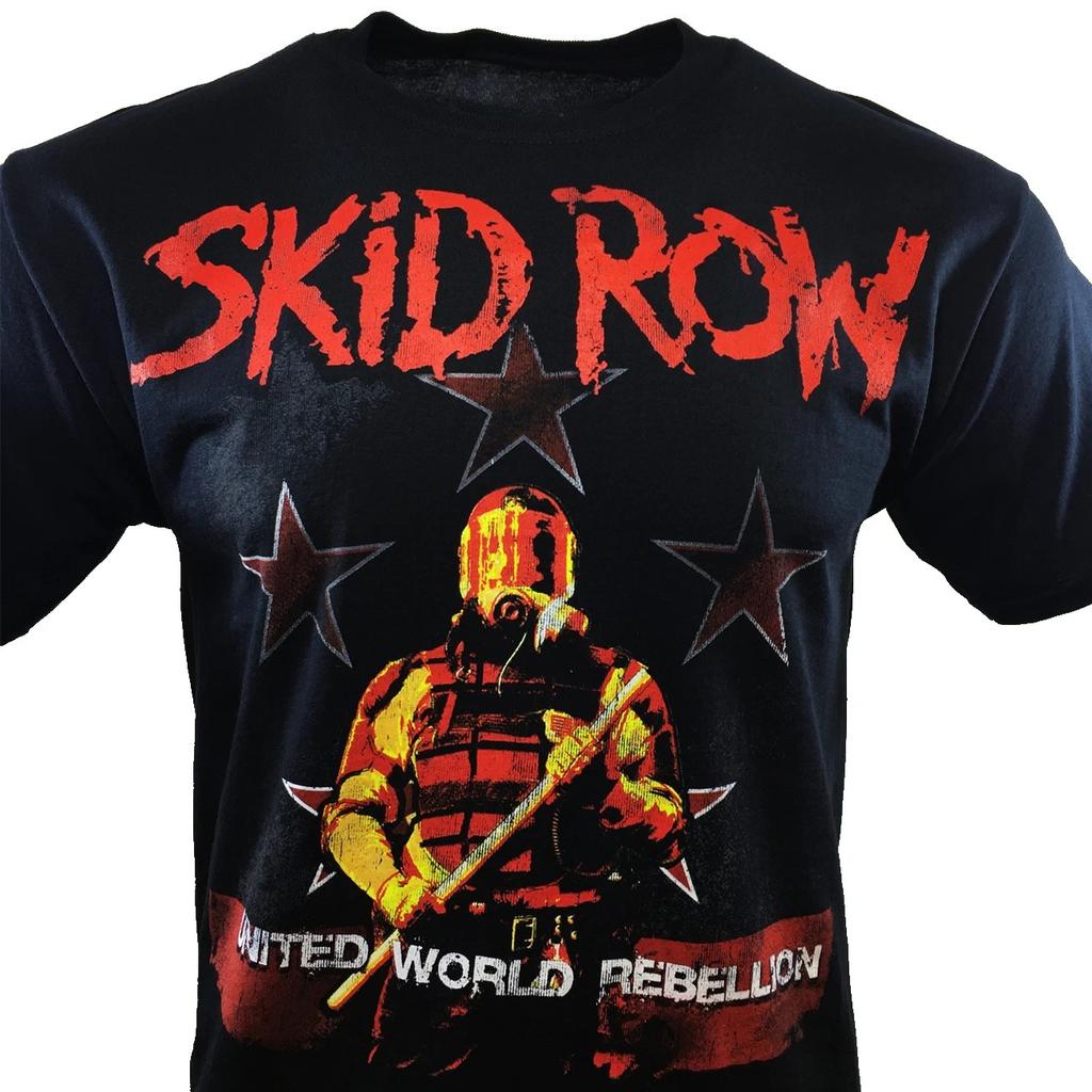 Mens T Shirt _SKID ROW _ Metal Rock Band Music S Graphic Logo Tour Black NEW High-end Luxury Is for Both Men and Women Top Y2k