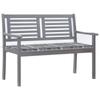Day and Night - Day and Night 2-seater Garden Bench In Gray Eucalyptus Wood and 120 Cm Cushion