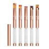 Top-Selling White Handle Rose Gold Ferrule Nail Art Brush with Daisy Phototherapy Carving Tip
