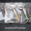 Creative Metal Car Accessories: Shock Absorber Keychain & Suspension Pendant Ring