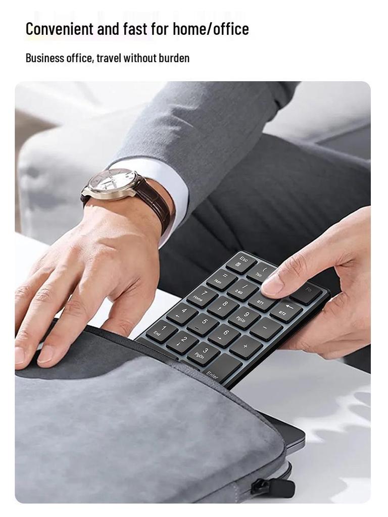 K23 Dual-Mode Wireless Mini Keyboard: Silent, Rechargeable, Bluetooth-Compatible for Computers and Laptops.