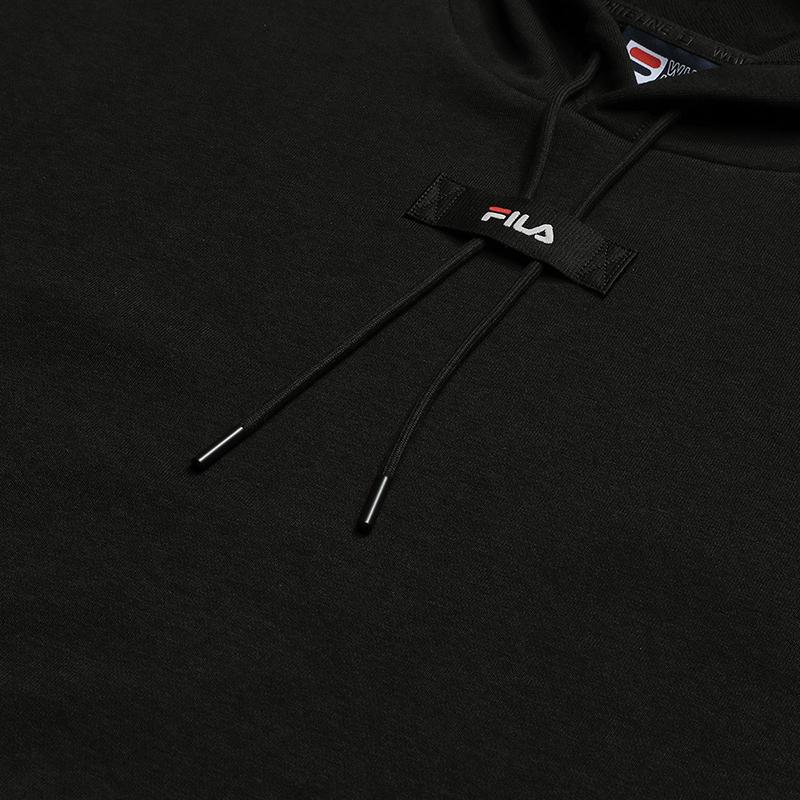 Fila Original Fashion Simple Classic Retro Sports Casual Versatile Comfortable Soft Pullover Hoodie Men Hoodies Dark-Flow-Black F11M619208FBK