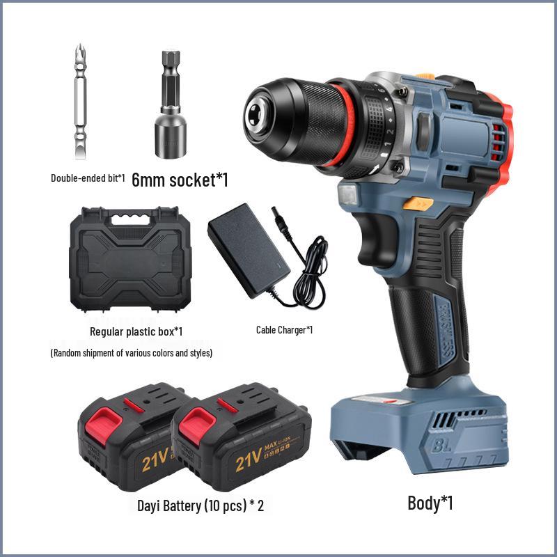 21V Brushless Lithium Handheld Drill and Electric Screwdriver Tool Set