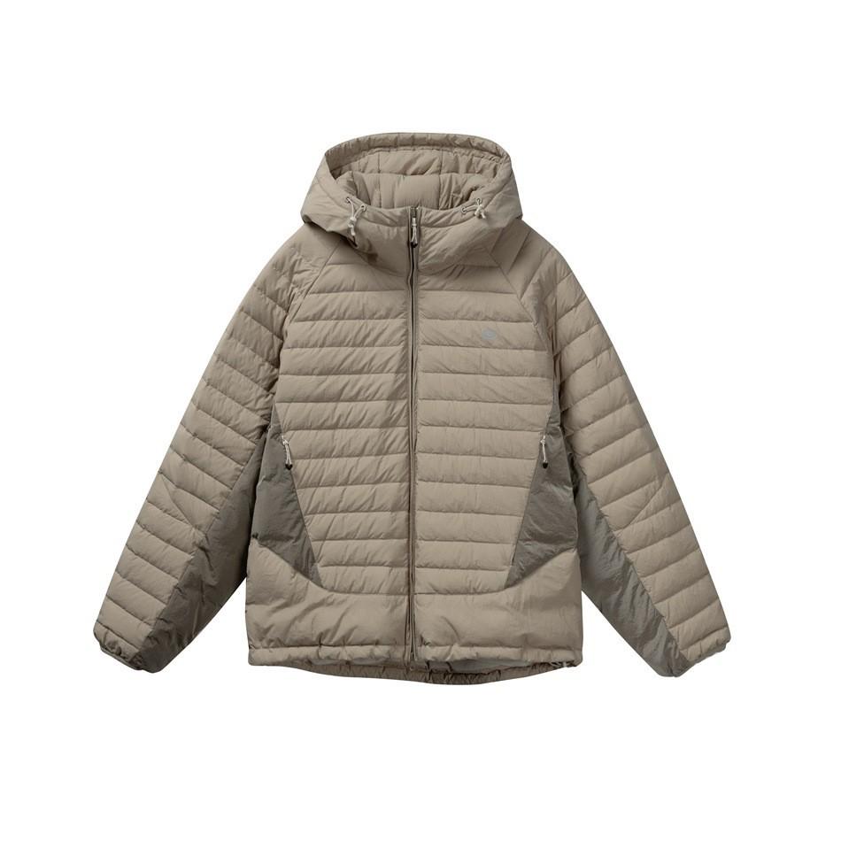 

BLACKARMADA MY6813 Unisex Winter Windproof Hooded Jacket - Color Block, White Duck Down Large