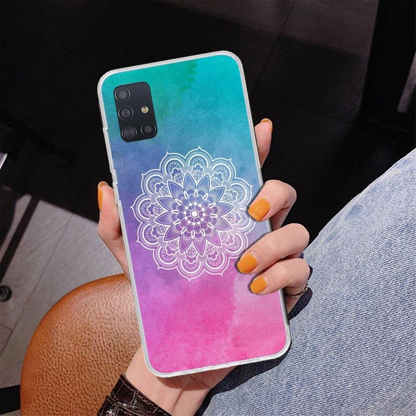Totem Mandala Colorful Flower Phone Case For Samsung Galaxy A52 A32 A22 A12 A51 A31 A50S A30S A20S A10S Note 20 Ultra 10 Plus S1