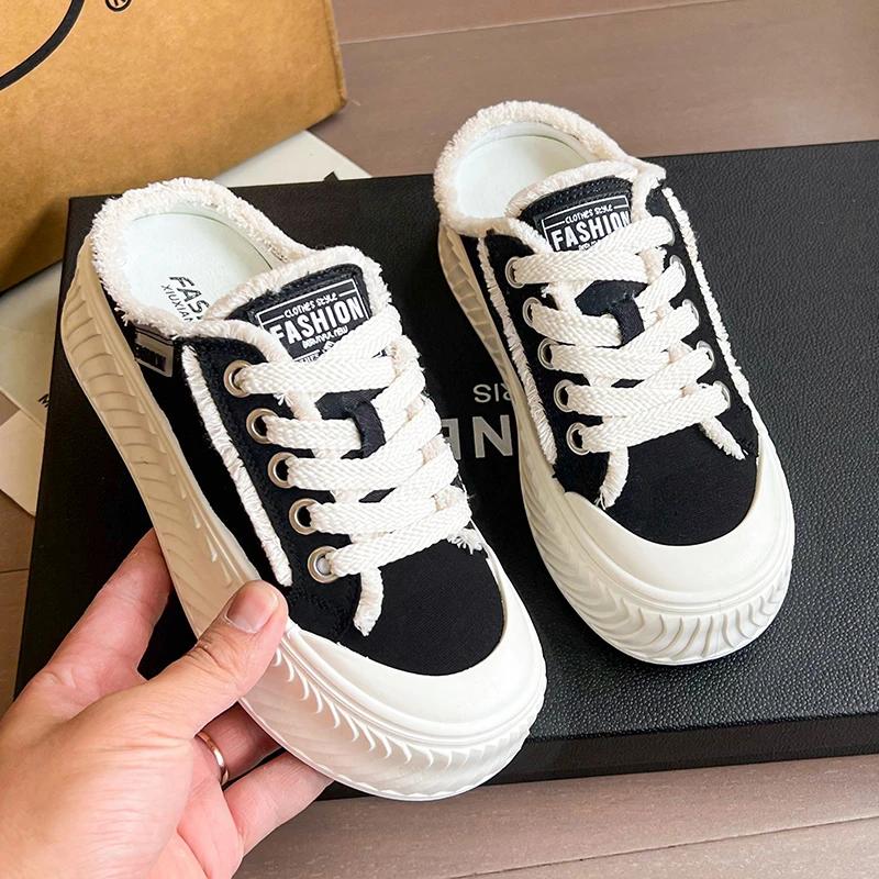 

Модные женские кроссовки, легкие женские туфли, универсальные туфли на плоской подошве, белые удобные женские туфли из вулканизированной кожи, тапочки на шнуровке 40 чёрный