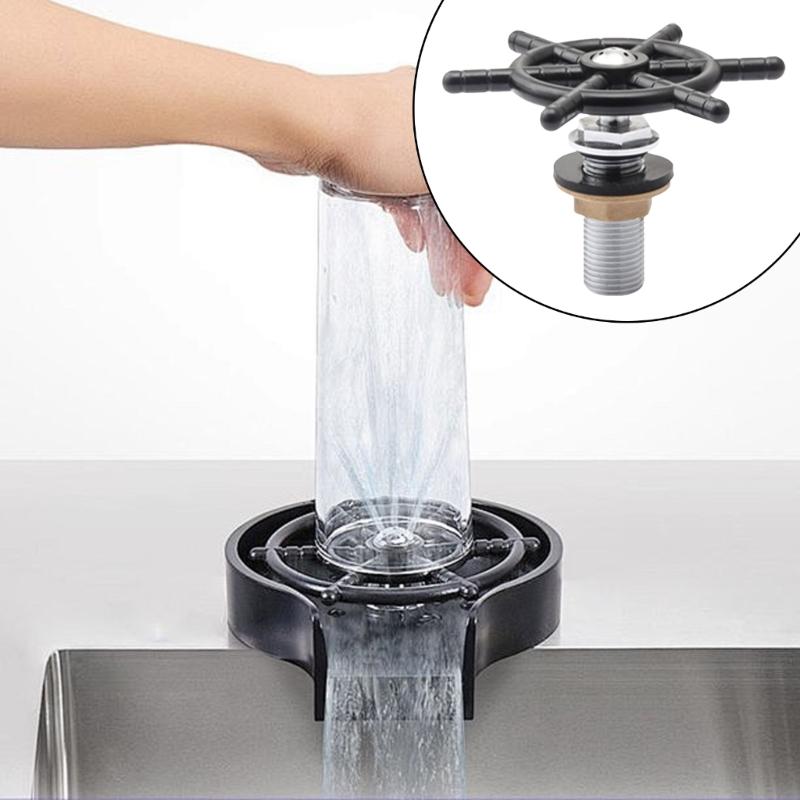 High Pressure Glass Rinser for Efficient Cleaning Practical Automatic Cup Washer with 360 Degree Rotating Nozzle
