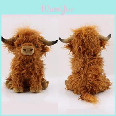 Soft And Cuddly Scottish Highland Cow Plush Toy Ideal For Home Decoration 25cm