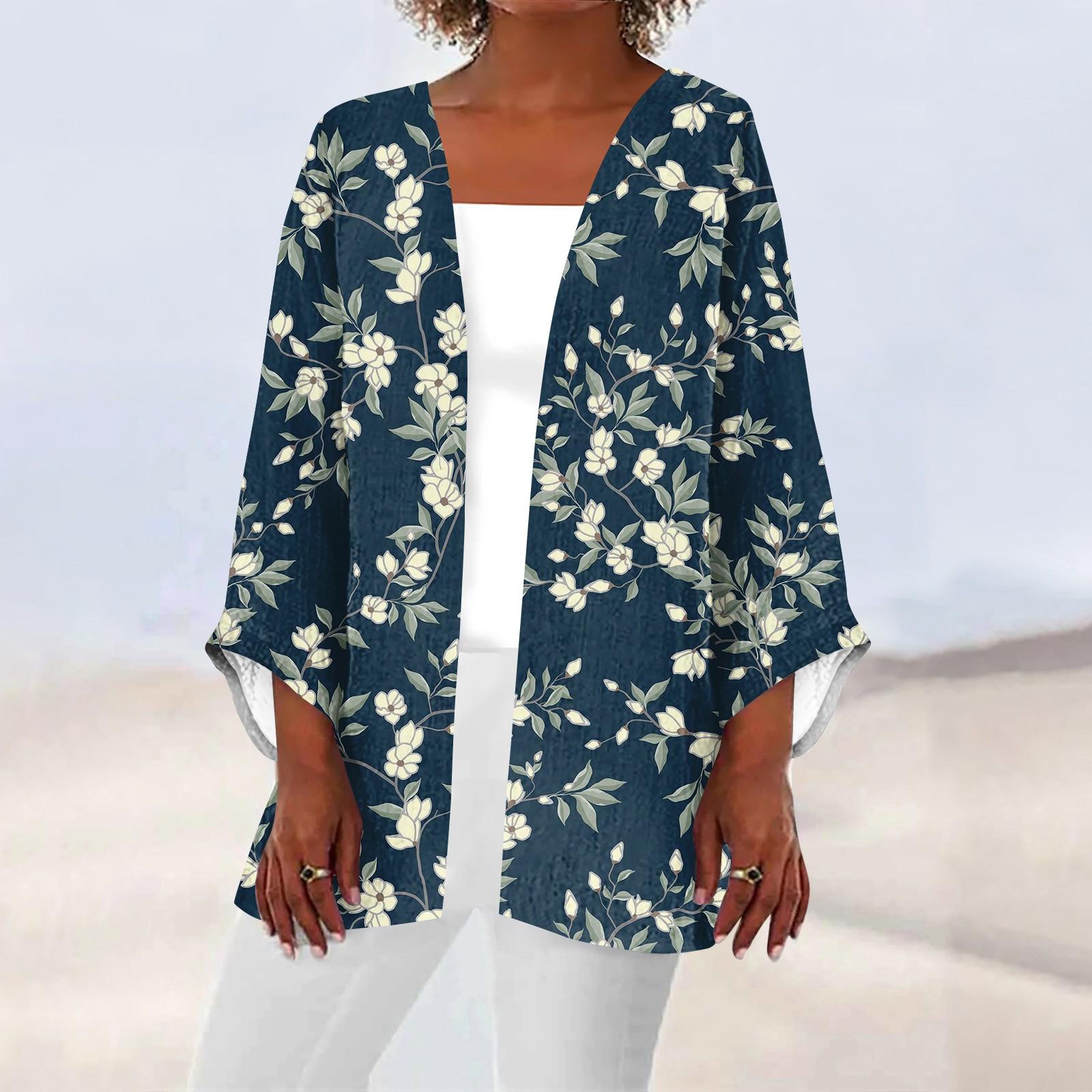 

Женская повседневная модная легкая куртка средней длины с принтом Caot в стиле ретро, ​​кардиган XXXXXL зелёный