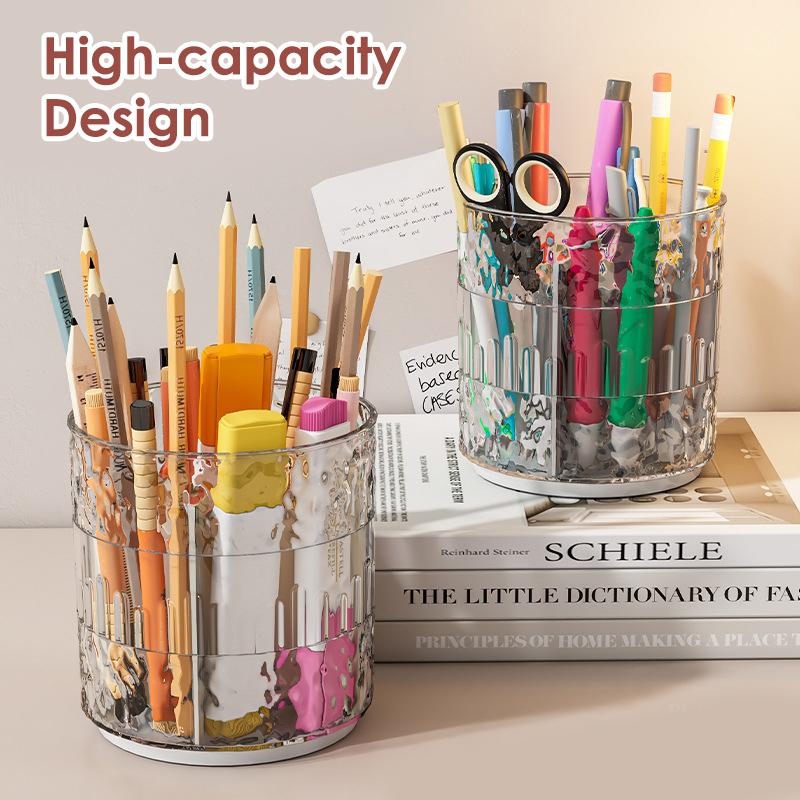 360° Rotating Makeup Brush Holder Luxury Cosmetic Organizer Lipstick Eyebrow Pencil Stationery Holder Eye Shadow Storage Box