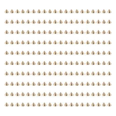 200 Stück Dornkegel Nieten 8x8mm Kunststoff Punk Style Dornnieten Kegelnieten für Jacken Schuhe Taschen Gürtel Gold