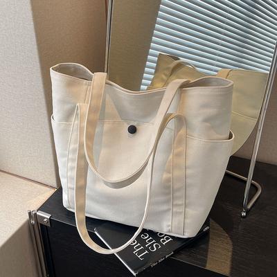 Canvas Bag Female Mori Versatile Shoulder Bag Large Capacity Tote Bag Student Class Commuter Bag Handheld Cloth Bag