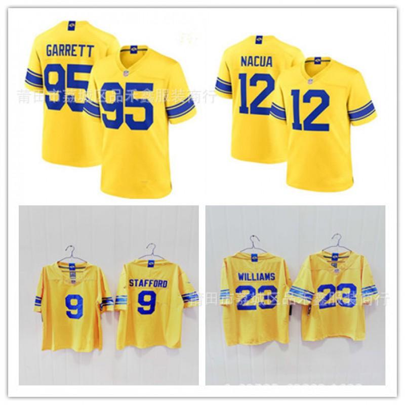 Men Women Cotton Football Jersey Rams Team Donald 99 Macua 12 9 23 Embroidered Sport Shirt Winter