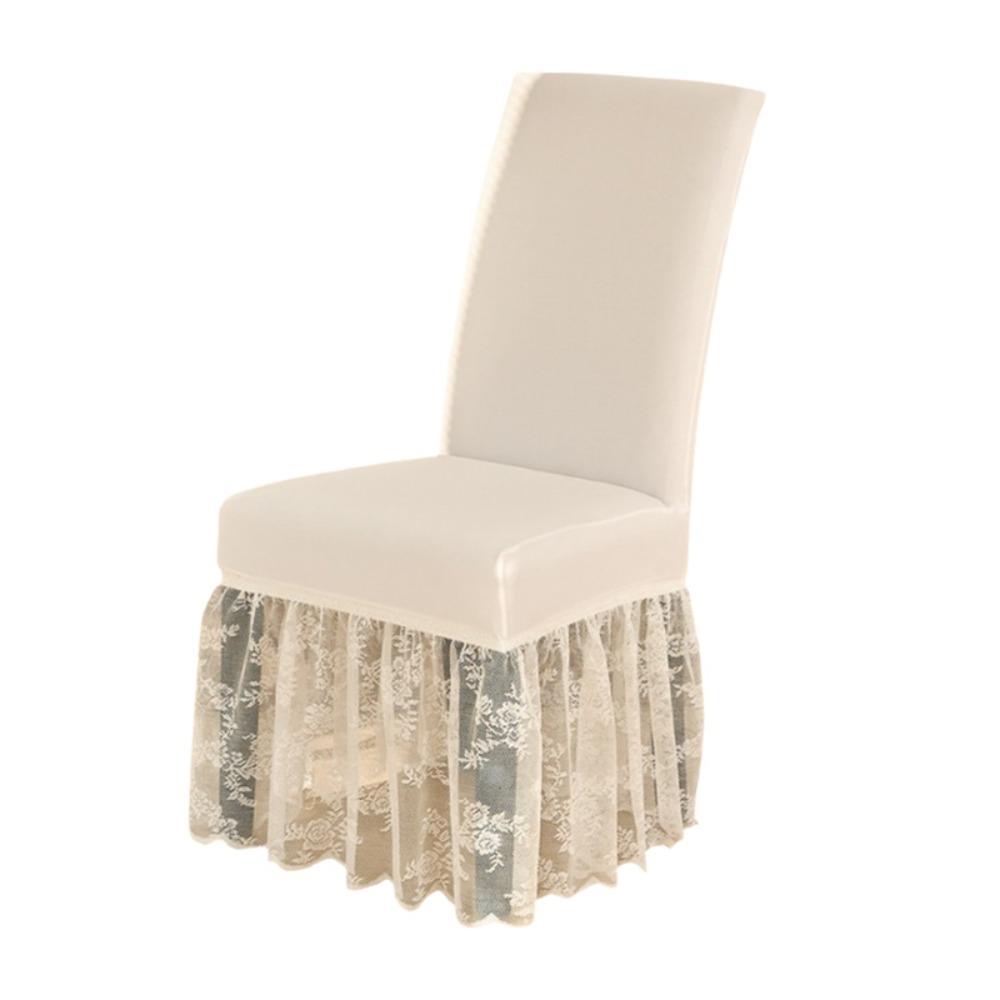 Dustproof Chair Protector with Skirt Chair Protective Cover Dinning Chair Case  Dinning Table белый