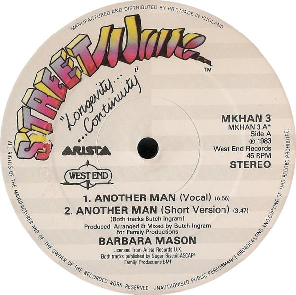 

12inch Record BARBARA MASON - Another Man MKHAN3 Streetwave 1984 UK Dance & Electronica Used