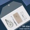 Thickened transparent A4 file bag twill snap bag data file bag color file bag office file storage bag
