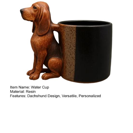 Dachshund Coffee Mug Handcrafted Bulldog Mug Funny Resin Animal Mug Personalized Gift for Dog Lovers