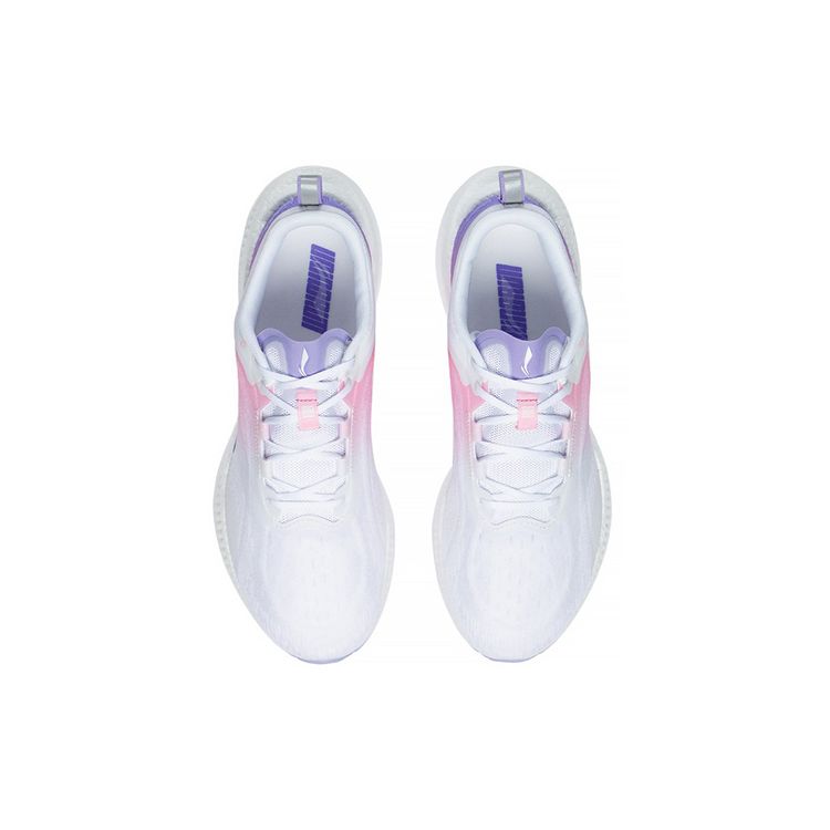Li-Ning Super Lightweight 19 Shock Absorbing Non-Slip Wear-Resistant Low-Top Running Shoes Women sneakers White Blue Purple ARBS002-19
